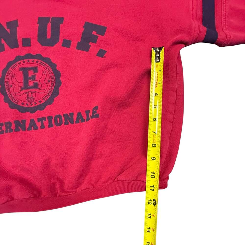 Vintage E.N.U.F. Internationale Graphic Sweatshirt Red - Picture 5 of 8